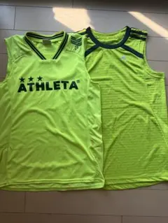 ATHLETA 蛍光イエロー adidas タンクトップ2枚セット