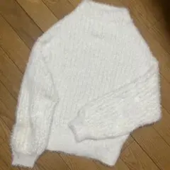 Flow and Fixture ホワイト タートルネックセーター 長袖