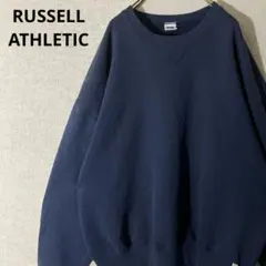 ラッセル アスレチックスウェット トレーナー メキシコ製 Vガゼット ネイビー