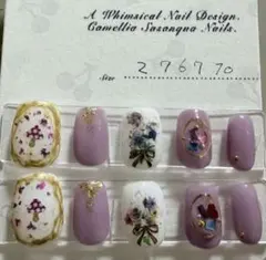 ネイルチップ　10個セット　花とキノコ