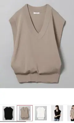 Vネック ベスト　JEANASIS　ベージュ