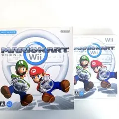 ★マリオカートWii ハンドル　＋　レースゲームソフト　セット