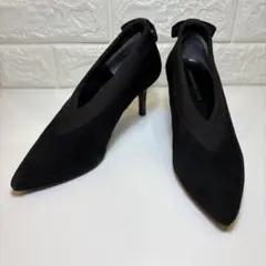 (美品)ストロベリーフィールズ ショートブーツ リボン スエード 23cm