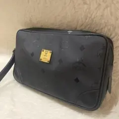 MCM セカンドバッグ　クラッチバッグ　ヴィセトス柄　ブラック
