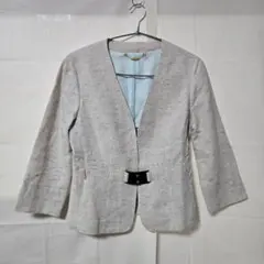 SCAPA ノーカラージャケット グレー