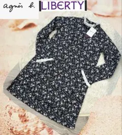 新品未使用タグ付きアニエスベー　リバティー長袖ワンピース　12ans