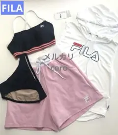 FILA フィラ レディース 女の子 水着 パーカー＆ビキニ＆パンツ 4点