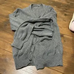 綿100% グレー カーディガン サイズ140