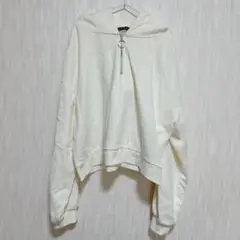 INGNI ハーフジップ パーカー ホワイト