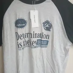 MONO MART グレー黒ラグランTシャツ