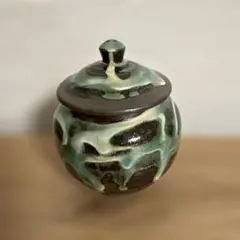 小鹿田焼　壺　蓋もの　陶芸　民芸　砂糖壺