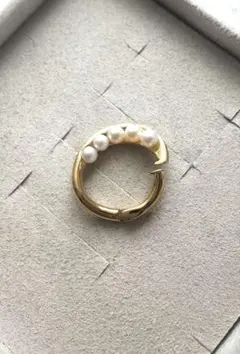 美品◆ete エテ ハグカフパール イヤリング /agete