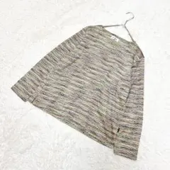 長袖プルオーバー✨長袖トップス【Ｌ】マルチカラー　華やかな　派手　一点物