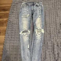 mnml ライトブルーデニム　スキニー　drip swagスリムフィットのサムネイル