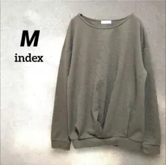 index レディース長袖カットソー【M】モスグリーン　カーキ　春秋トップス