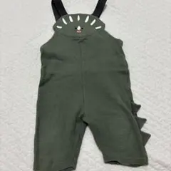 恐竜デザインロンパース 80cm オリーブグリーン