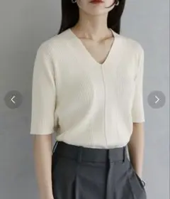 【新品】【cheriella】WEB限定 ベーシックサマーニット　アイボリー