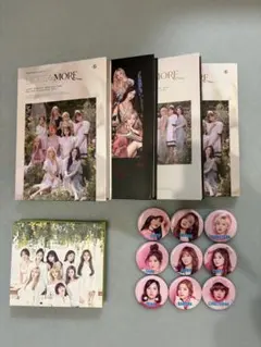 TWICE MORE&MOREアルバム4枚 TWICE3アルバム バッジセット