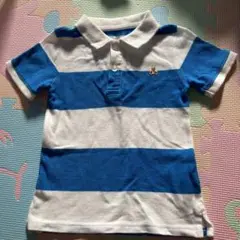 babyGap ポロシャツ 90cm 青と白のストライプ