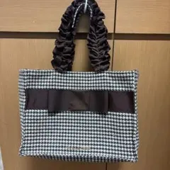 る*り様 Maison de FLEUR チェック柄ハンドバッグ