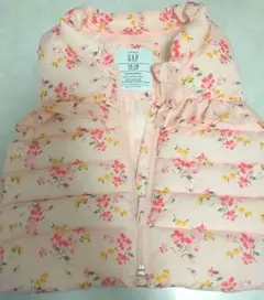 baby GAP 花柄フリル付きダウンベストー 12-18ヶ月