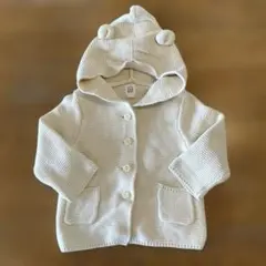 美品　ベビーギャップ　くま耳　カーディガン　80