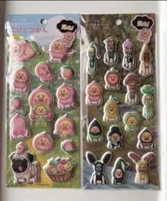 スペシャルもっちもちシール 光る！こびとづかん2種