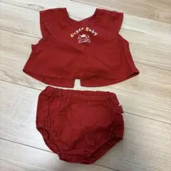 Hakka Baby 赤いトップスとショーツセット　Sのサムネイル