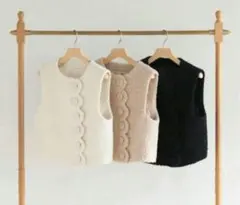 searoomlynn ツイードスカラップベスト