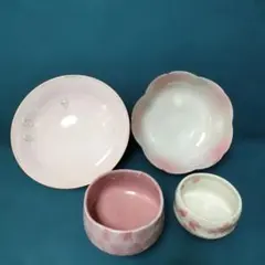 美濃焼他　和食器 桜柄 陶器ピンク系のサムネイル