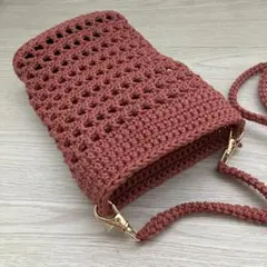 かぎ針編みスマホショルダーバッグ