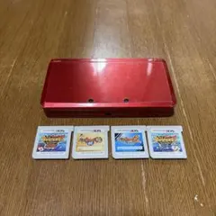 任天堂 3DS 本体 レッド ソフト4本セット