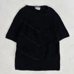 Salvatore Ferragamo 半袖ニット ウール 黒 M（D121）のサムネイル