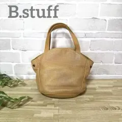 B.stuff★メッシュ レザーバケツ型トートバッグ　ハンドバッグ 【美品】