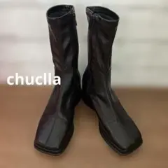 ◆ チュクラ chuclla ショートブーツ スクエアトゥ サイドファスナー L