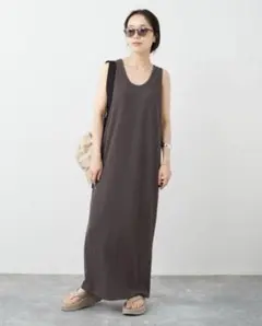 【plage 】リブタンクワンピース