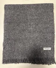 Giorgio Armani グレー マフラー フリンジ付き