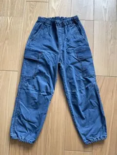 UNIQLO ユニクロ インディゴブルー カーゴパンツ 130cm キッズ 美品
