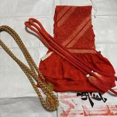 帯揚げ帯締め　赤系