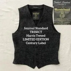 美品 Harris Tweed HAND WOVEN ウールベスト M グレー