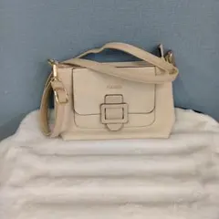 FIRANO ベージュ フラップショルダーバッグ