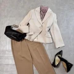 セットアップ ママスーツ セレモニー 上下コーデ売り M 卒業式 入学式 上品