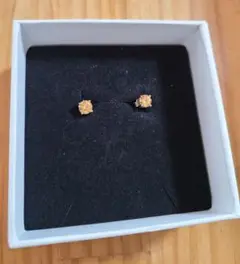 イエロー モアサナイト スタッドピアス 0.5ct
