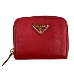 美品 PRADA プラダ コインケース サフィアーノ 三角ロゴ 1M0268