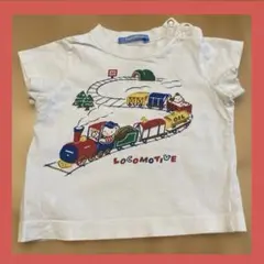 familiar 電車プリント Tシャツ