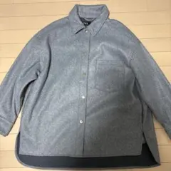 ZARA グレー ボタン付きシャツジャケット
