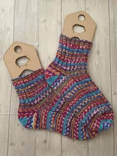 手編みの靴下　オパール毛糸