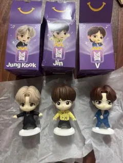 BTS 3体セットJIN ジョングク V TinyTANマクドナルドフィギュア