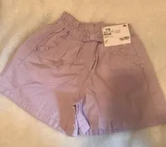 新品タグ付き　薄紫 フリル付き 半ズボン 110サイズ
