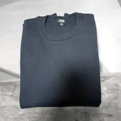 UNIQLO ウォッシャブルミラノリブクルーネックセーター ブラック
